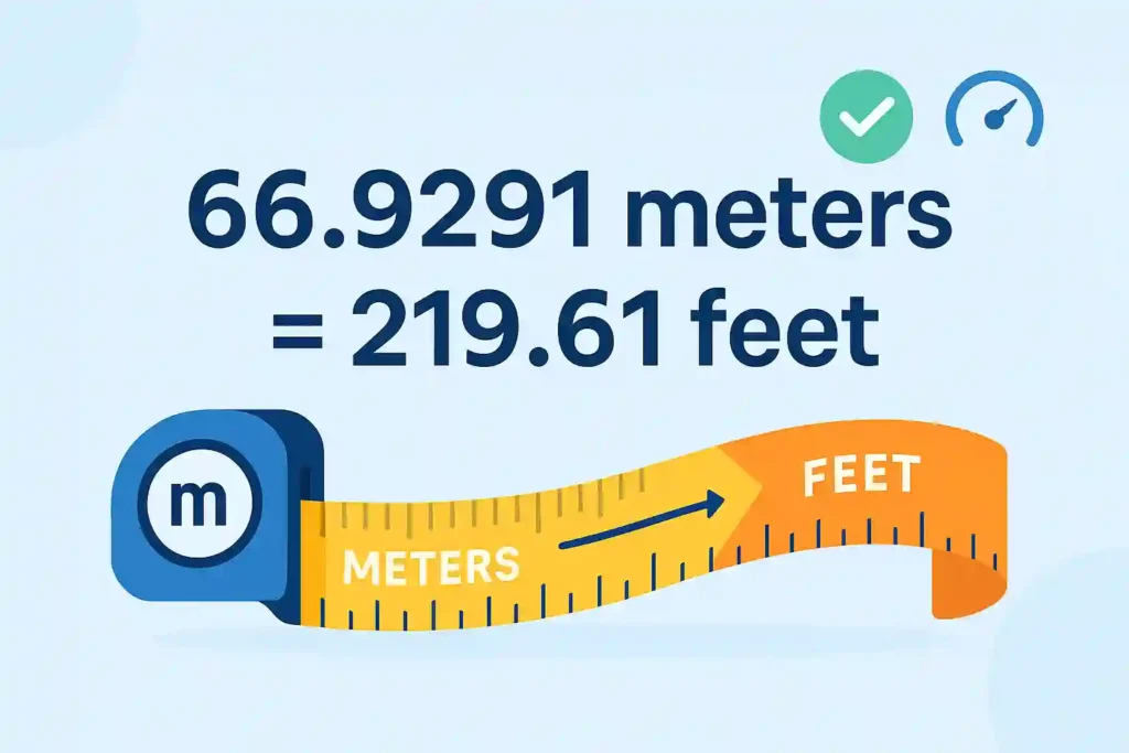 Convert 66.9291 Meters to Feet
